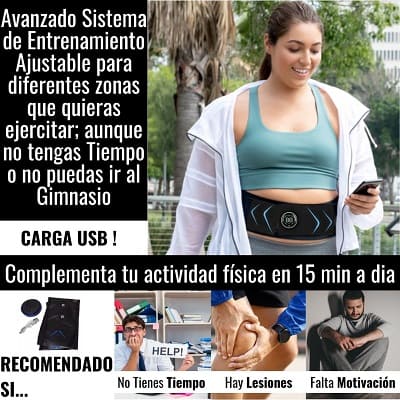 Cinturón Ajustable Healthy EMS 💪Gimnasia Pasiva🤸♀️