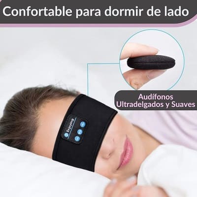 ANTIFAZ SUEÑO PROFUNDO & BALACA GYM CON AUDIFONOS INCORPORADOS