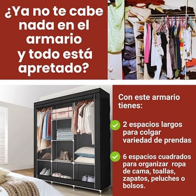 Armario De 3 Cuerpos Portatil
