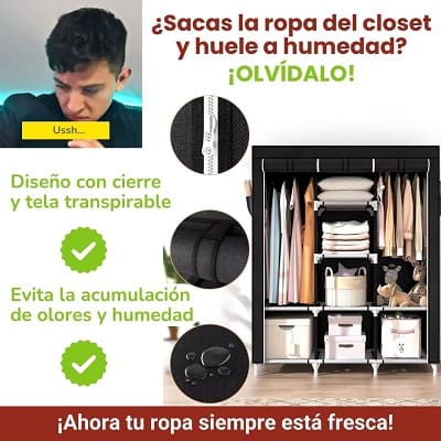 Armario De 3 Cuerpos Portatil