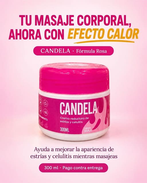 Crema Reductora CANDELA con Efecto Calor para Celulitis y Estrias