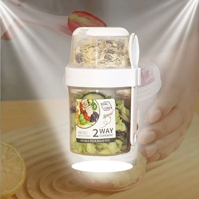 SET CONTENEDOR PARA ENSALADA FRUTA Y CEREAL