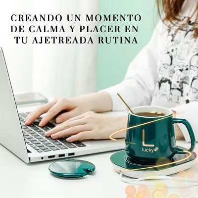Set Mug de Lujo con Calentador