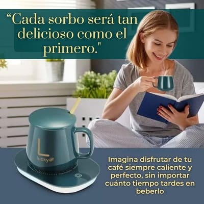 Set Mug de Lujo con Calentador