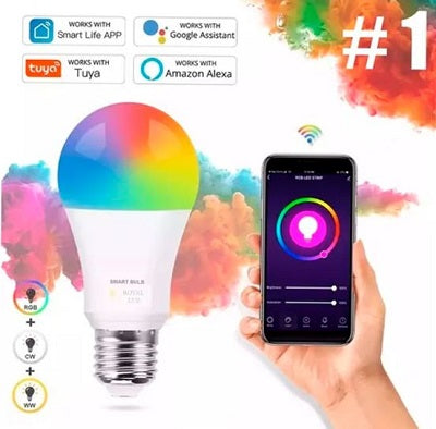BOMBILLA INTELIGENTE ALEXA  Y GOOGLE ASISTENT