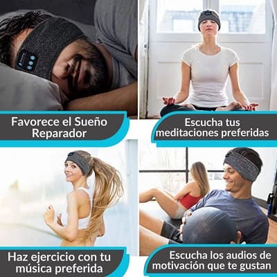 ANTIFAZ SUEÑO PROFUNDO & BALACA GYM CON AUDIFONOS INCORPORADOS
