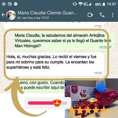 Guante Hidrogel Iron Man