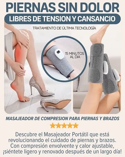 Masajeador de compresion para piernas y brazos