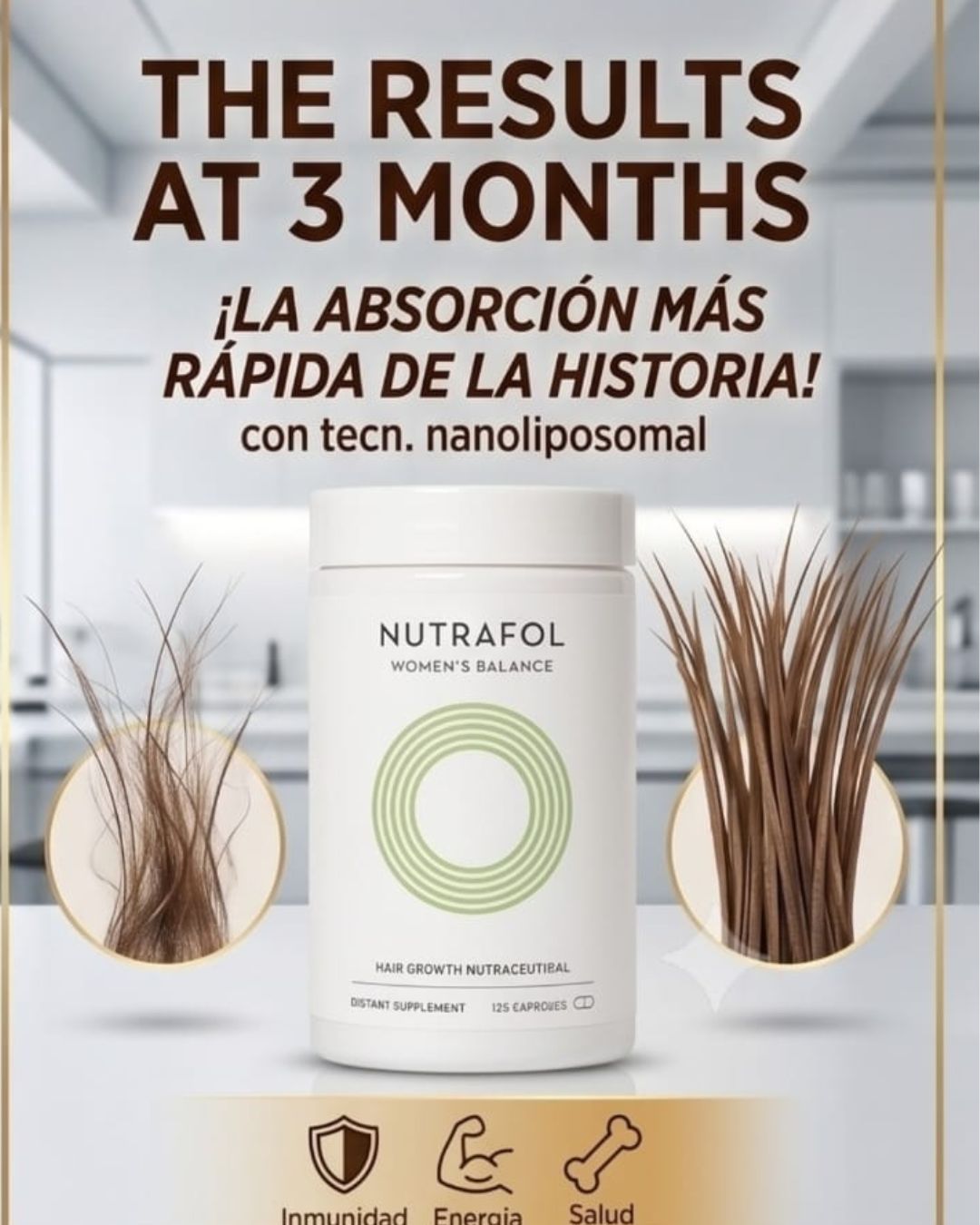 Nutrafol Women's Balance | Cabello Más Fuerte, Grueso y Abundante.