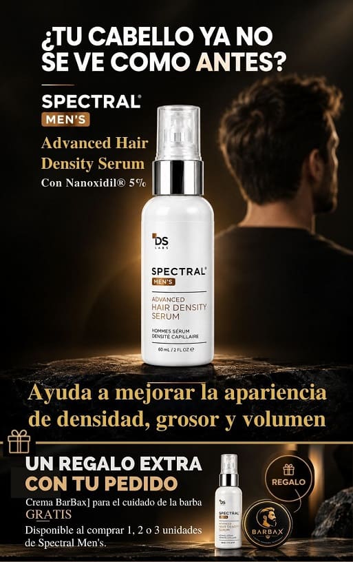 Spectral Men's Advanced Hair Density Serum 60 ml – Sérum Capilar con Nanoxidil® 5%