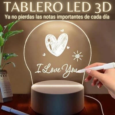 TABLERO DE NOTAS LED 3D