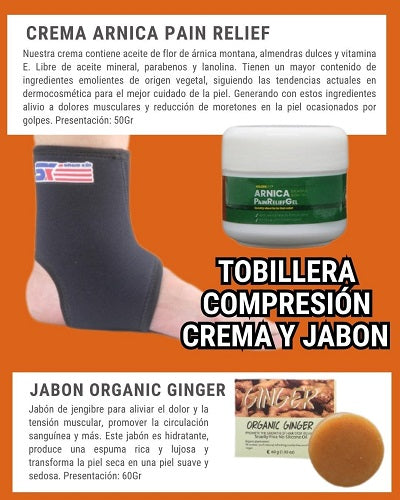 Tobillera de Compresión y Combo Alivio Plantar