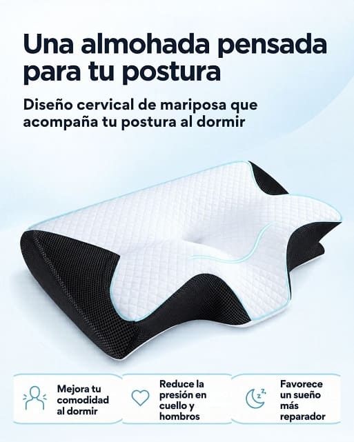 Almohada Cervical Ortopedica - Descansa con una almohada diseñada para tu postura