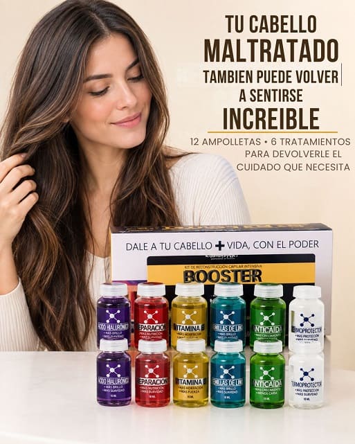 Kit Reconstrucción Capilar 12 Ampolletas – Reparación, Anticaída e Hidratación