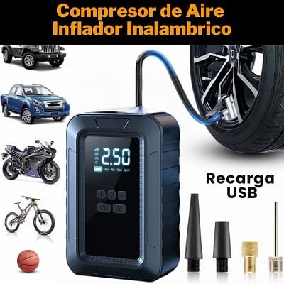 Compresor de Aire Inflador Portatil