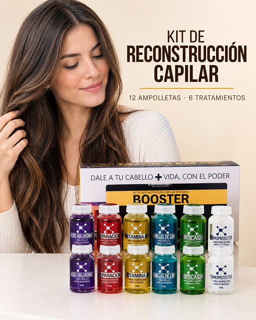 Kit Reconstrucción Capilar 12 Ampolletas – Reparación, Anticaída e Hidratación