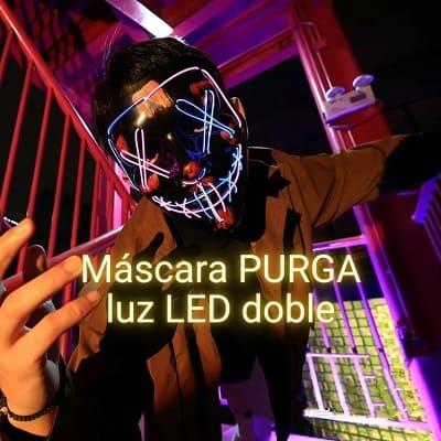 Mascaras Led para Halloween Purga Payasos Kiss Me Conejita