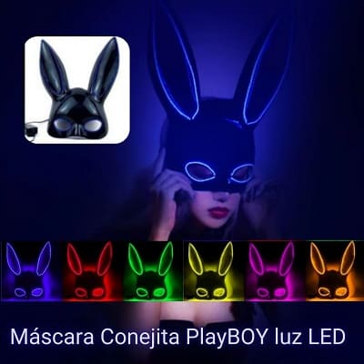 Mascaras Led para Halloween Purga Payasos Kiss Me Conejita