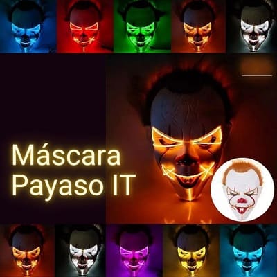 Mascaras Led para Halloween Purga Payasos Kiss Me Conejita