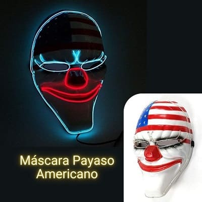 Mascaras Led para Halloween Purga Payasos Kiss Me Conejita