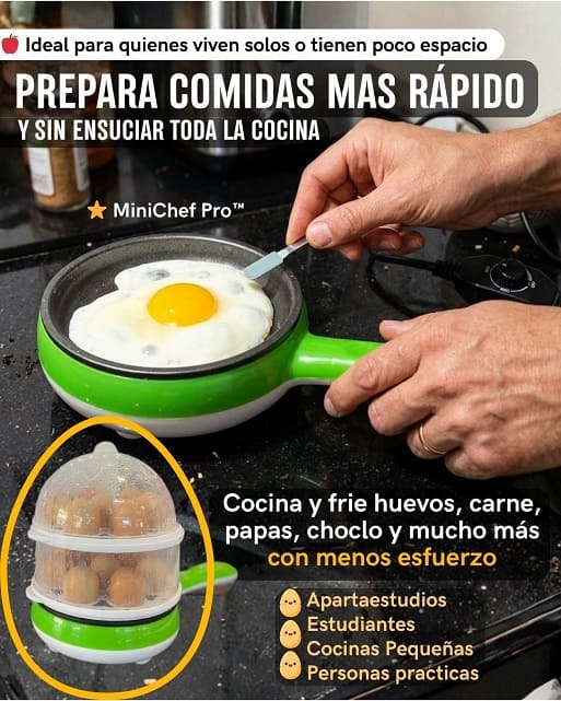 ⭐ MiniChef Pro™ | Olla Eléctrica Multifuncional 3 en 1