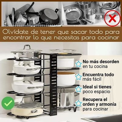 Organizador Ollas y Sartenes