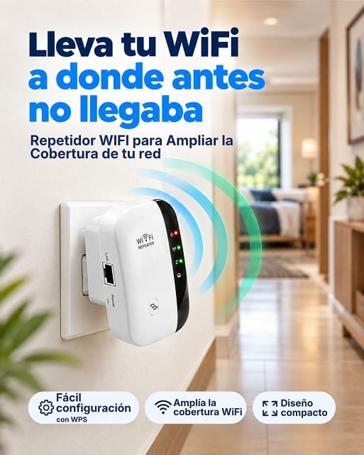 El WiFi ya lo pagas. Haz que llegue más lejos | Repetidor WIFI